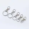 Chaveiro Mosquetão de Liga de Zinco Atacado do Fabricante, Chaveiro de Acessórios para Bolsa, Chaveiro de Corrente de 4 Seções com Argola Aberta