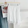 Nueva falda irregular de encaje con cintura elástica para mujer, versátil para capas de verano, adelgazante y elegante, con un toque de alta gama