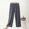 Nueva Colección Otoño/Invierno 2026: Pantalones Casuales de Mujer de Pierna Recta con Estampado a Cuadros Cepillado, Cintura Alta Elástica, Pantalones de Dormir de Terciopelo Alemán, Adecuados para Usar al Aire Libre