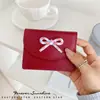 Laço~ Nova Bolsa Feminina Estilo Coreano Ins, Porta-Cartões, Exquisita, Prática, Simples, Cor Sólida, Compacta, Porta-Moedas Portátil
