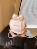 Popular Bolso de Lazo para Mujer 2025 Estilo Nuevo Simple y Moderno Bolso Cuadrado Pequeño para Niñas Lindo Bolso Cruzado Pequeño de Lunares