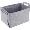 Nova Cesta de Brinquedos de Grande Capacidade Cesta para Bagunça de Mesa Cor Sólida Dobrável Cesta para Roupas Sujas Cesta de Armazenamento de Feltro para Casa