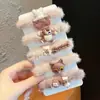 Outono e Inverno novo dos desenhos animados de pelúcia faixa de cabelo Leite marrom arco flor corda terno Internet celebridade mesmo estilo de apoio geração de cabelo