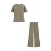 Marca Z Aliexpress Transfronterizo Conjunto Sencillo Popular Moda Estilo Europeo y Americano Color Sólido Ropa para Mujer Top Color Albaricoque Top Color Vino Tinto Za