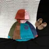 Conjunto de Ropa de Trabajo Color Block para Niños, Estilo Coreano de Otoño, Sudadera con Capucha y Pantalón Jogger para Bebé, Atuendo Casual de Dos Piezas