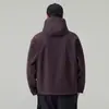 Cortavientos morado con capucha para exteriores, chaqueta bomber elegante y genial para hombres jóvenes, top de otoño moderno para hombre