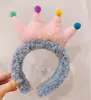 Coreia do Sul Fofa Faixa de Cabelo com Coroa Celebridade da Internet Versátil Doce Prendedor de Cabelo Faixa de Cabelo para Sair Lavagem Facial Feminina Faixa de Cabelo Joia Acessório de Cabeça