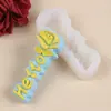 Molde de Silicona para Vela Perfumada Aroma a Tulipán Letra Amor Molde para Pastel Rosa Hola Molde para Yeso Molde para Pegamento