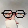 Gafas de sol de montura pequeña irregulares de moda Estilo Retro Europeo y Americano Gafas de sol para celebridades de internet Estilo callejero Versátiles Antiluz azul Gafas sin graduación