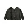 Chaqueta de herramientas STAFFPICK de estilo americano superior, estilo industrial pesado, lavada, de cuatro bolsillos, para hombre y mujer, holgada, W211