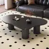 Mesa de Centro Nuvem Vintage Modelo Novo 2025 para Apartamentos Pequenos, Mesa de Centro de Luxo Leve Estilo Designer de Alto Padrão para Sala de Estar