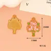 Nuevo Estilo Esmalte Planta Flor Rosa Hortensia Girasol Aleación Colgante Accesorios para Joyería DIY Materiales para Collares