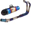 Tubo de escape modificado para motocicleta, extremo frontal, garganta trasera para Kawasaki Z400 NINJA400 Ninja 400