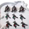 Estilo Oscuro Cuervo y Jaula Pájaro Rosa Europeo y Americano Colgante Colgante DIY Pulsera de Cuentas Collar Broche Accesorios