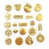 20 venta transfronteriza oro antiguo letras inglesas etiqueta inspiradora joyería diy pulsera collar colgante 2 colores opcionales