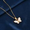 Corrente para Clavícula Pequena Borboleta de Diamante Estilo Coreano Luxo Leve Sem Cair Pingente de Design de Luxo Leve Colar de Aço Inoxidável para Mulheres