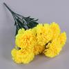 Venta al por mayor de fábrica flor de clavel de hoja de espina de 7 púas popular en internet, accesorios de flores artificiales, flores para sesiones de fotos, decoración de vacaciones, adornos para el hogar