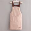 Delantal de cocina nuevo impermeable y a prueba de aceite uniforme de trabajo catering para mujer estilo coreano peto delgado para hombre con logo estampado
