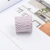 Cuerda de Algodón Bicolor de 1.5 mm Cuerda para Tejer Hecha a Mano DIY para Atar Zongzi, Cuerda Colorida para Envolver Zongzi para el Festival del Bote del Dragón, 12 Colores