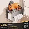 Porta pañuelos de pared con ventosa, dispensador de papel de cocina, caja de pañuelos, estante de almacenamiento, organizador de papel higiénico, baño, lavabo