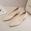 Nuevos Zapatos de Salón Individuales para Mujer Estilo Francés Primavera/Verano 2025, Zapatos de Boda, Zapatos para Dama de Honor, Elegantes Zapatos Estilo Hada con Punta Fina, Zapatos de Boca Baja para Mujer