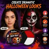 Paleta de Pintura Corporal Temática de Calabaza de Halloween KineShineX en Rojo, Negro y Blanco para Fiesta de Cosplay