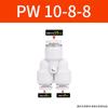 Conector rápido neumático de tráquea PE6/PY12 PY4PE8 PE10 14 16PW de diámetro variable, tipo T, tipo Y