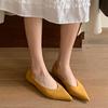 Zapatos de Salón de Punta y Boca Baja para Mujer, Mocasines de Nuevo Estilo Otoño 2026, Zapatos Planos Negros, Zapatos sin Cordones para Mujer