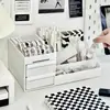 Caja de Almacenamiento de Cosméticos Tipo Cajón Escritorio de Dormitorio Productos para el Cuidado de la Piel Tocador de Escritorio Estante para Almacenamiento de Mascarillas Faciales Lápiz Labial Papelería