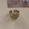 Anillo de Encaje Dorado Vintage Estilo Francés para Mujer, Diseño Estilo Palacio, Exquisito Anillo Abierto Apilable para Dedo Índice 2026