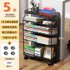 Estantería móvil de almacenamiento para libros, estantería de suelo, estantería pequeña de escritorio, armario de almacenamiento debajo de la mesa, carrito