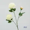 3 cabezas de peonía extranjera al por mayor flor de peonía sencilla arreglo de boda bráctea centro rosa 3 cabezas de flor de peonía rosa occidental