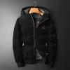 Jaqueta Puffer com Capuz Masculina Quente Casual de Inverno Nova Lavável Marca Europeia de Luxo Leve de Alta Qualidade