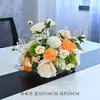 Mesa de Comedor para Reuniones de Negocios Decoración Flores Artificiales Arreglos Florales Soporte de Exhibición de Flores Flor Hotel Cumpleaños Restaurante Mesa Redonda Arreglo Floral Vitrina Decoración
