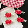 Pinza para el pelo de niña linda, onda de corazón, lunares, manzana roja, todo a juego, estilo japonés y coreano, para flequillo, clip lateral, accesorio para el pelo de dibujos animados, pinza rota