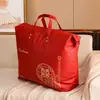 Edredom de Casamento Dote de Casamento Edredom de Algodão Roupas Bolsa Organizadora Vermelha Edredom de Inverno Armazenamento Grande Capacidade Dobrável Impermeável