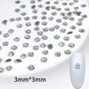Mini Accesorios Pequeños de Zircón para Arte de Uñas, Pedrería de Fondo Plano, Pedrería Blanca Marquesa de Forma Irregular, Venta al por Mayor de Accesorios para Arte de Uñas