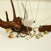 Explosões transfronteiriças colar pulseira brincos de pedra natural verde design de nicho conjunto de joias banhado a ouro 18K joias da moda