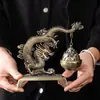 Incensário Antigo Longteng Sihai Incensário Suspenso Boshan Pingente Estilo Chinês Ornamentos para Casa e Escritório Incensário de Aromaterapia Incensário de Mesa