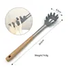 Juego de 6 Espátulas de Silicona con Mango de Madera, Espátula de Silicona Antiadherente, Espátula para Freír, Cuchara Coladora, Colador, Juego de Utensilios de Cocina