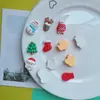 Acessórios Série Natal Sino Alce Floco de Neve Cola Cremosa Joias DIY Grampo de Cabelo Adorno de Cabeça Acessórios de Resina DIY Atacado