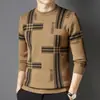 Nuevo Suéter Pulóver de Otoño e Invierno para Hombre, Tejido Casual Versátil, Top Cálido de Moda para Hombre