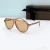 Lentes de Sol de Diseñador de Lujo para Hombres y Mujeres, Lentes de Sol Retro, Protección UV400, Estilo Aviador, Europa y América, Ft1023