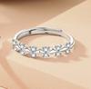 Coronación por amor Anillo de pareja de plata esterlina S925 un par de anillos abiertos de nicho de lujo ligero pulsera regalo de San Valentín