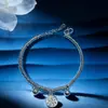 Pulsera Espiral de Plata Pura, Plata 9999 Pura, Cascabel del Año del Caballo, Cuentas de la Fortuna, Fragmentos de Plata, Calabaza, Regalo de San Valentín para Novia