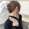 Clip Coreano de Felpa con Estampado de Leopardo para Mujer Otoño e Invierno Grande Mao Elegante Horquilla Parte Trasera de la Cabeza Elegante Clip de Horquilla Tiburón