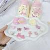 Adornos para Zapatos Transfronterizos Lazo Rosa Flor de Tela Cadena de Perlas Accesorios Hebilla para Zapatos Zueco Venta al por Mayor Botones Jibbitz