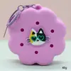 Bolsa de Silicone com Furo Estilo Desenho Animado Mini Carteira de Moedas Bolsa de Cosméticos DIY Bolsa para Fones de Ouvido Pingente de Chaveiro Presente