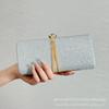 Bolso de Lentejuelas con Patrón de Espiga, Cierre Metálico, Bolso de Noche, Bolso de Hombro para Mujer, Bolso Cruzado para Vestido, Diseño de Lentejuelas