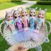 Chaveiro Pingente Mochila de Boneca Hanfu Removível Brilhante Pequena Sereia Brinquedo para Crianças